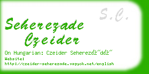 seherezade czeider business card